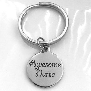 Awesome Nurse Charm Keyring Keychain